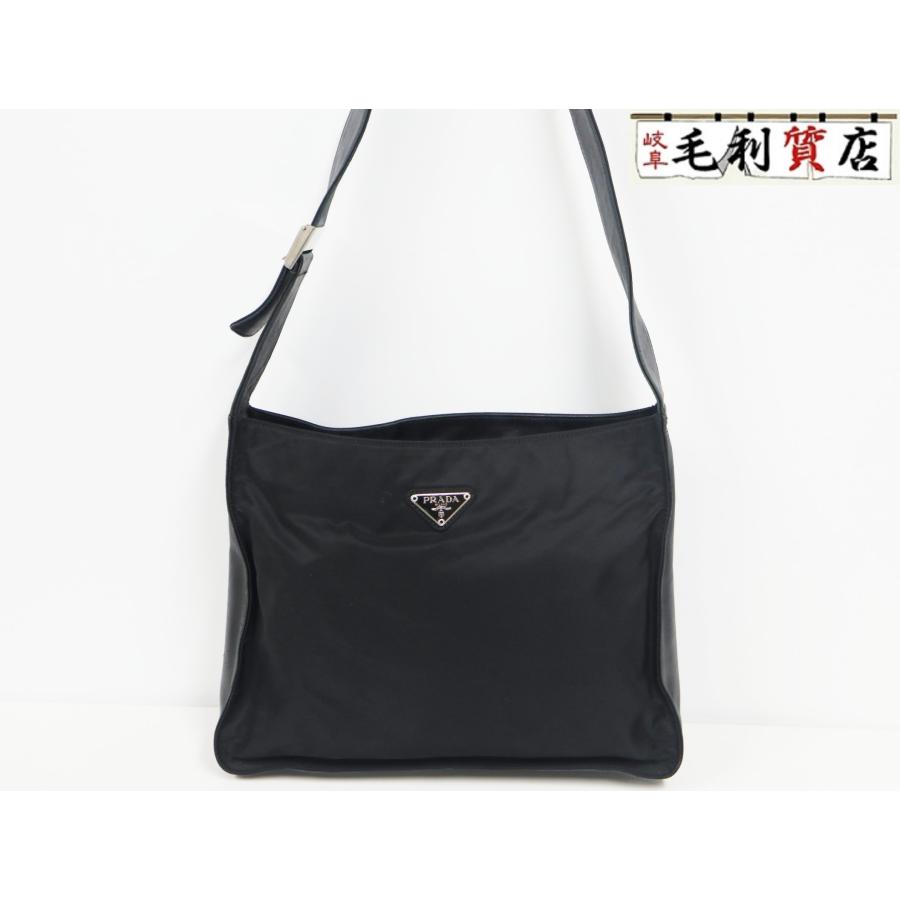 PRADA（プラダ） ナイロン レザー ショルダーバッグ B8549 三角ロゴ