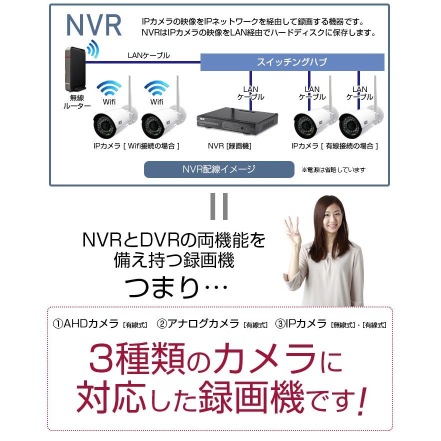 ACE SECURITY SYSTEM 防犯カメラ セット 家庭用 1~4台 屋内 屋外 AHD