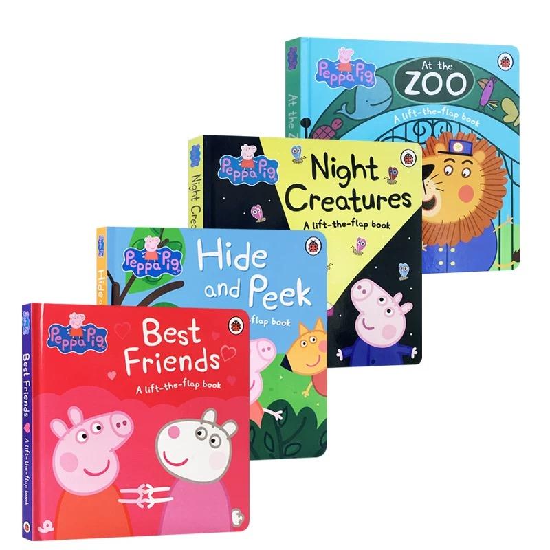 PEPPA PIG ペッパピッグ ボードブック 4冊 セット 英語絵本 めくって