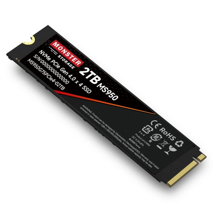 Monster Storage Monster Storage 2TB NVMe SSD PCIe Gen 4×4 最大読込