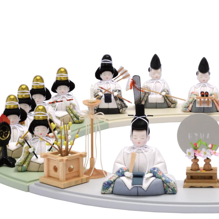 一秀 雛人形 木目込み人形 十五人飾り HINA D-11-8 : 祭・人形の森景