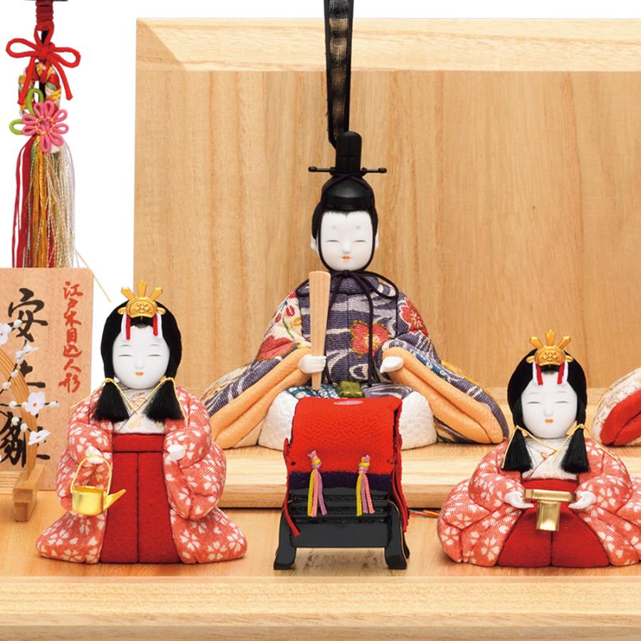 一秀 雛人形 コンパクト 木目込み人形 五人飾り（安土雛2号） : 祭