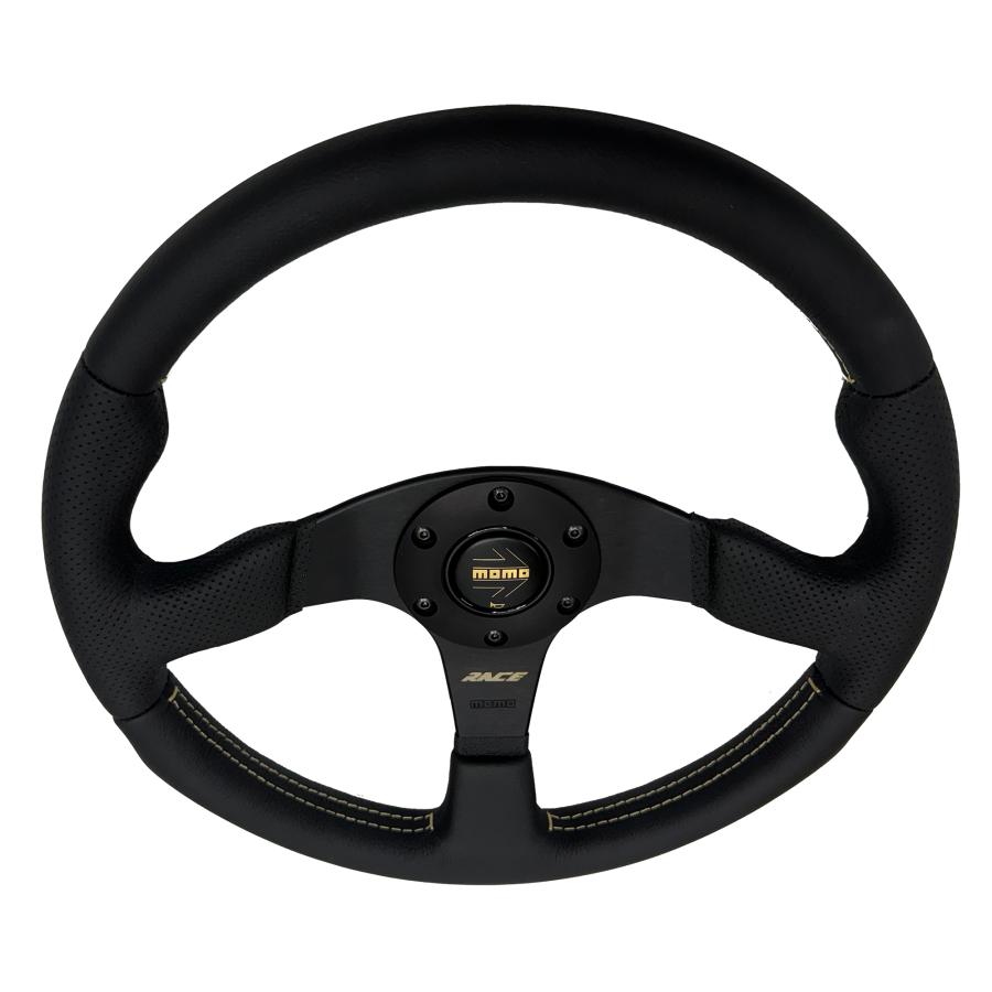 MOMO（モモ） ステアリング レース ノト ブラック/ゴールド 350mm〔AL