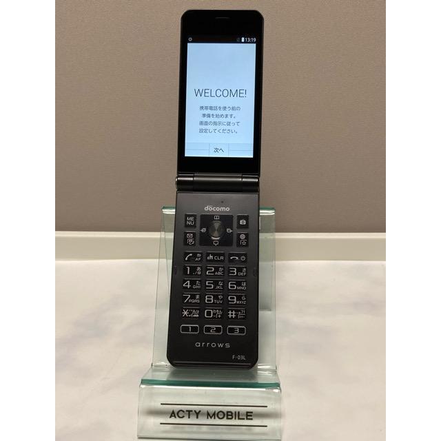 arrows ケータイ F-03L ブラック docomo SIMフリー 白ロム 4G LTE対応