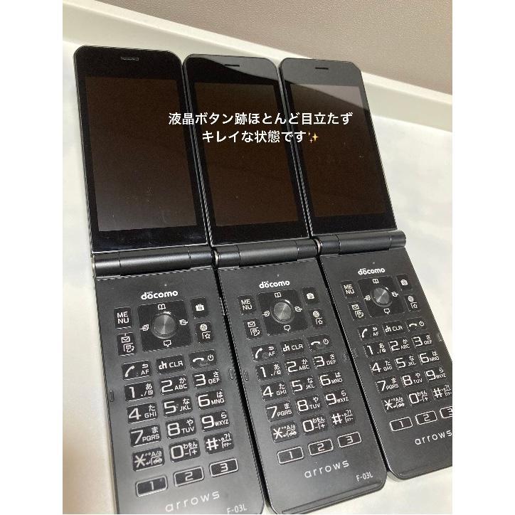arrows ケータイ F-03L ブラック docomo SIMフリー 白ロム 4G LTE対応