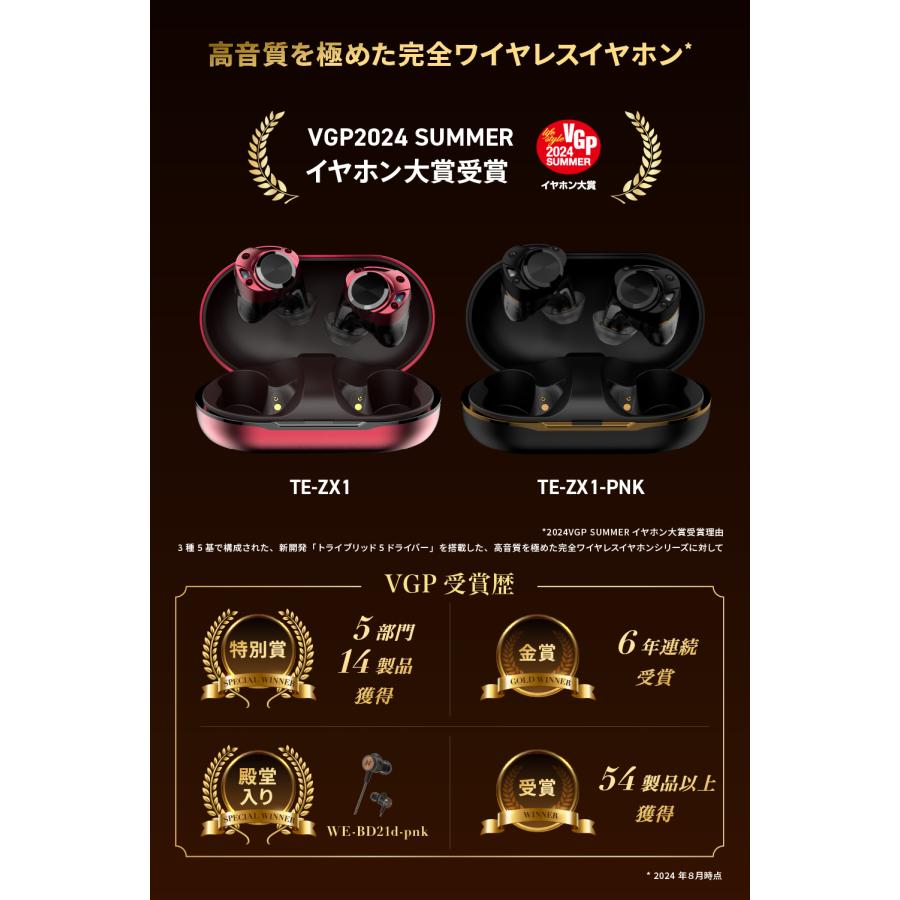 AVIOT AVIOT TE-ZX1-PNK ノイズキャンセリング ワイヤレスイヤホン