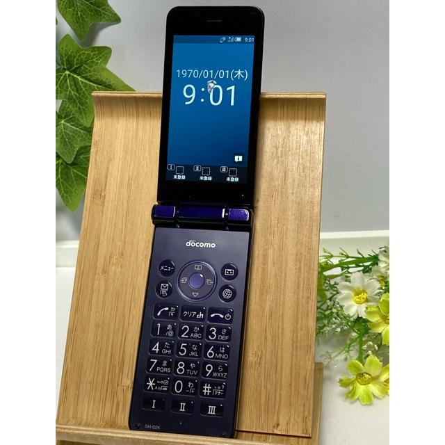 AQUOS ケータイ SH-02K AQUOSケータイ ブルーブラック docomo SIM