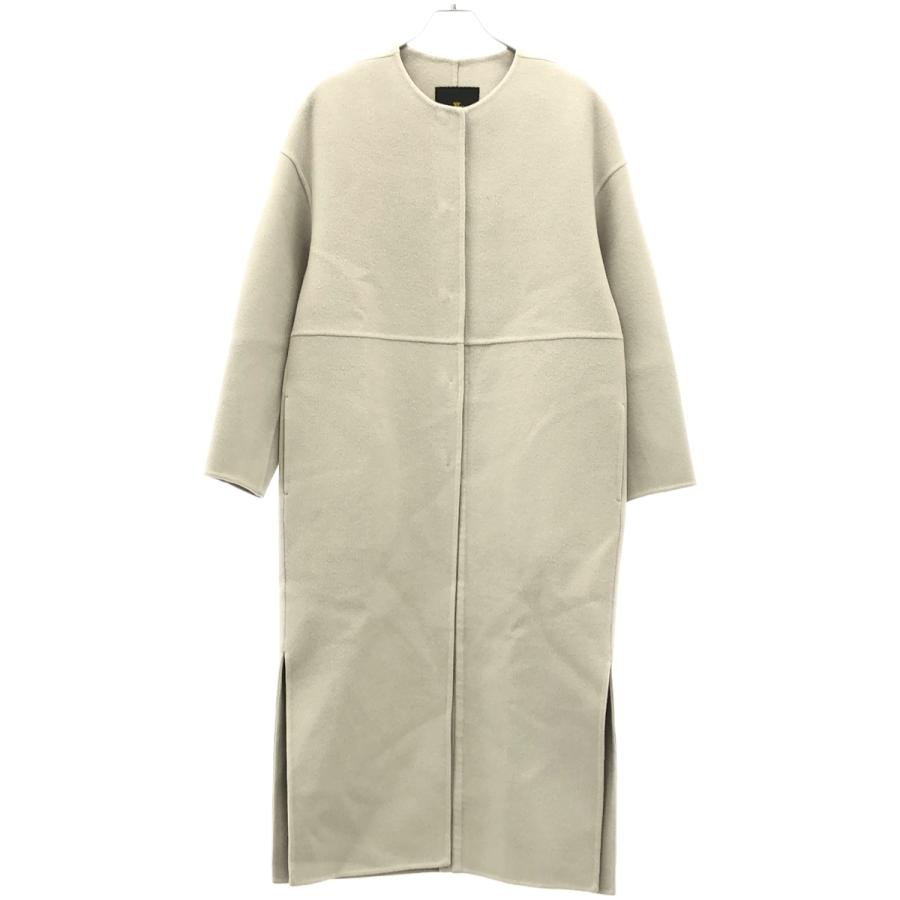 DRAWER（ドゥロワー） 21AW ウールケヌキロングノーカラーコート 6525