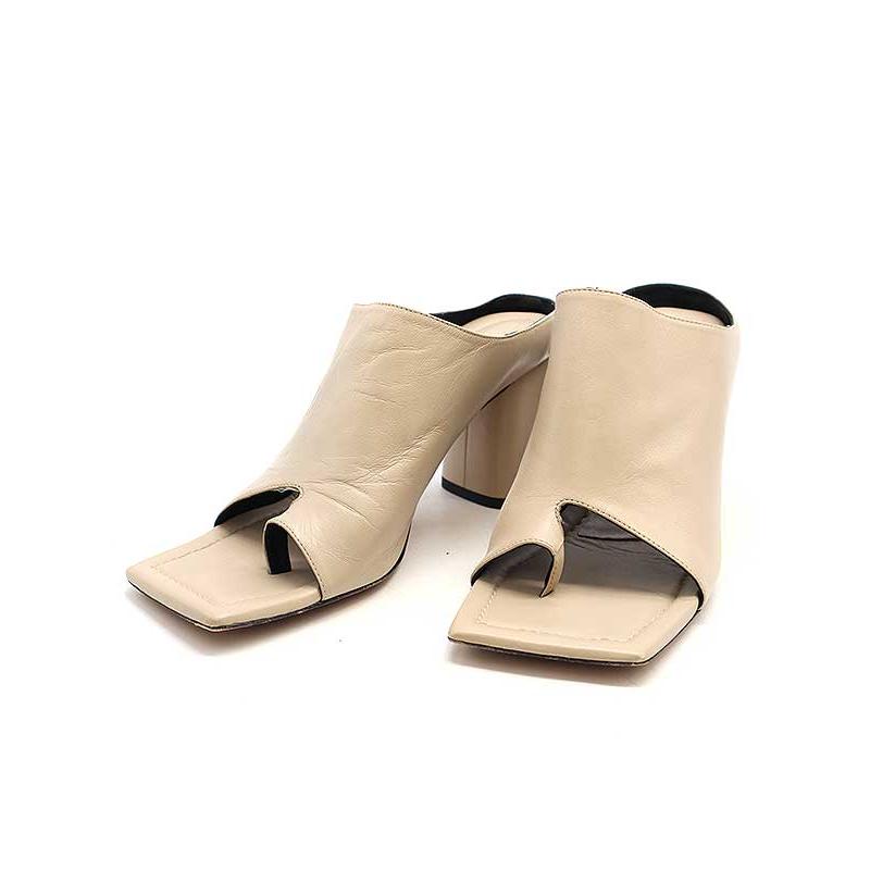 INSCRIRE（アンスクリア） 22SS カーフレザーミュールサンダル