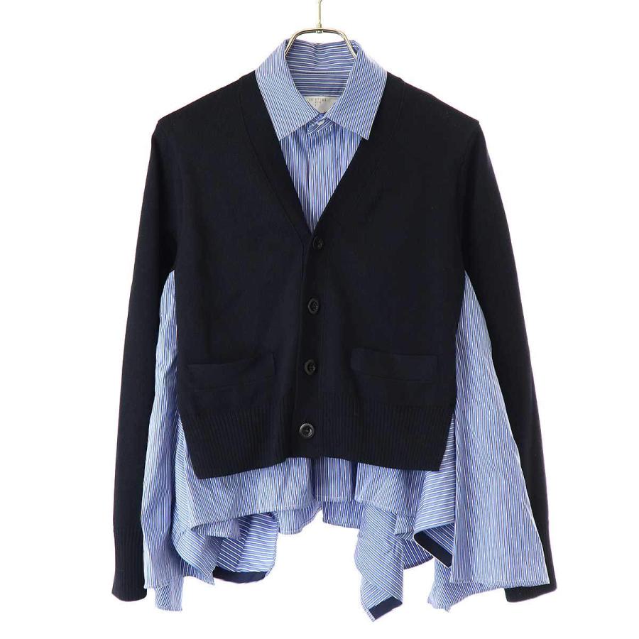 sacai（サカイ） 25SS Cotton Poplin x Knit Cardigan コットン