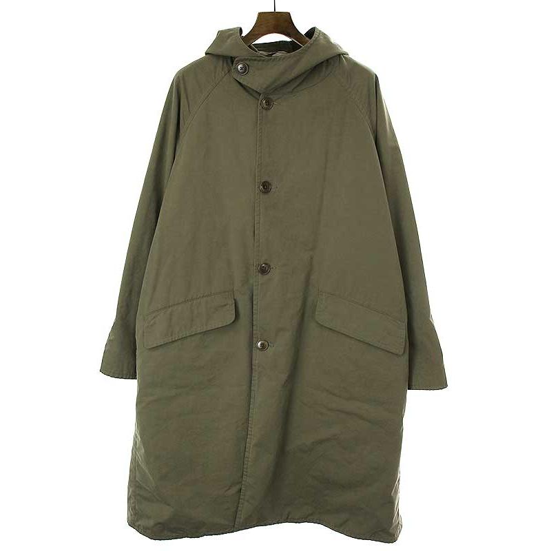 COMOLI コモリ 19AW フーデッドコート カーキ 2 Q03-04012
