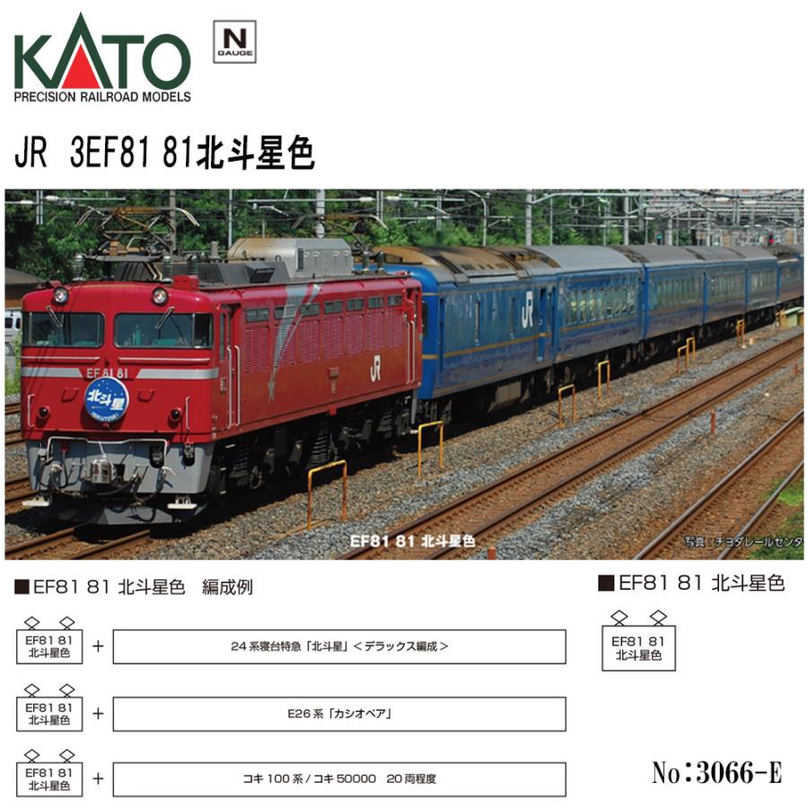 カトー（KATO） 3066-E KATO JR EF81 81 北斗星色 鉄道模型 Nゲージ