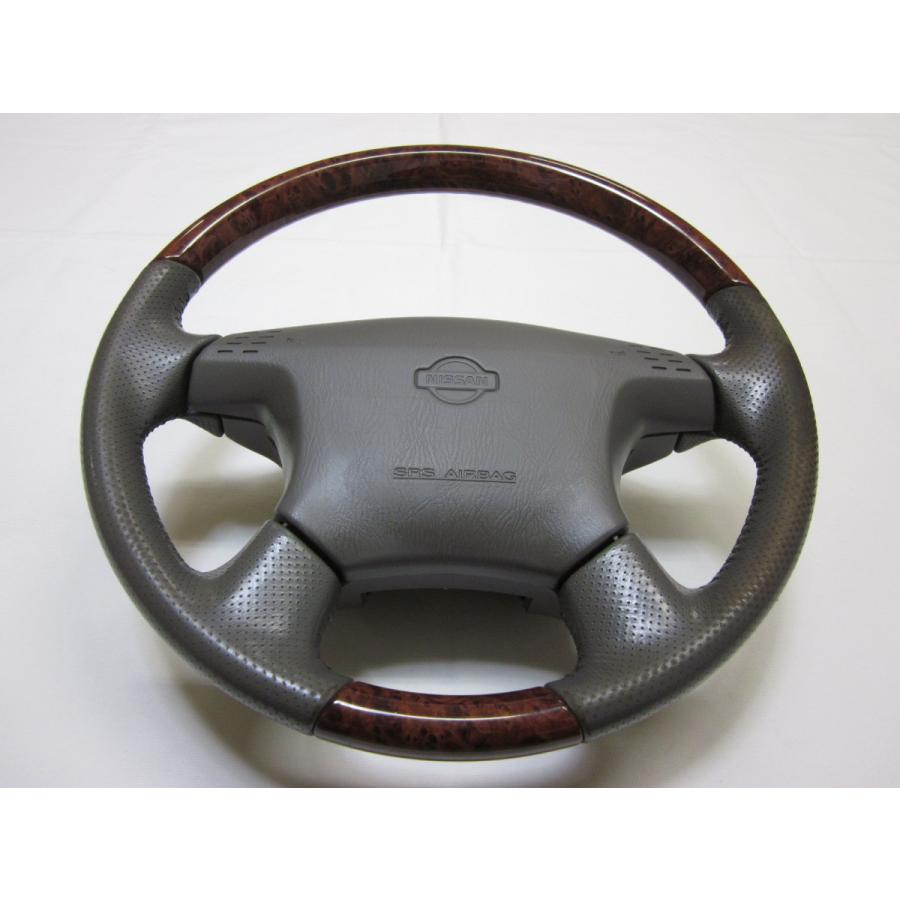 セドリック グロリア エルグランド 純正 ウッド コンビ ステアリング