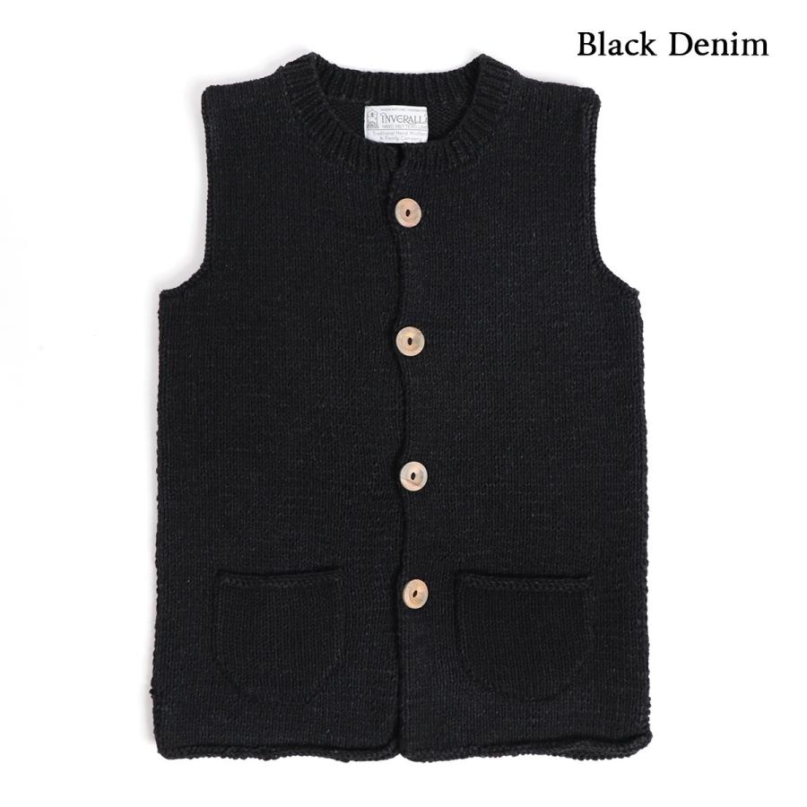 INVERALLAN（インバーアラン） ベスト デニムヤーン コットンニット