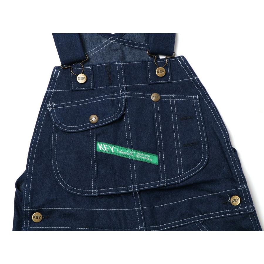 KEY 【裾上げ無料】KEY INDUSTRIES,INC. デニムオーバーオール 273