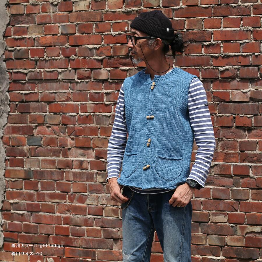 INVERALLAN（インバーアラン） デニムヤーン ハンドニット ベスト 26D