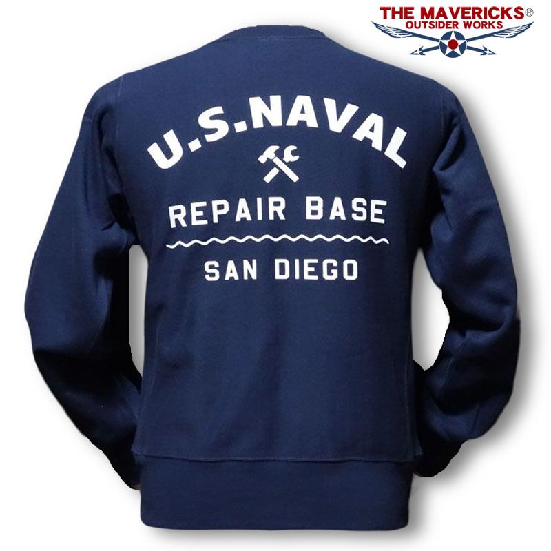 THE MAVERICKS ミリタリー スウェット トレーナー 12oz 極厚手 裏起毛