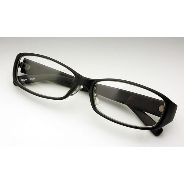 伊達メガネ メンズ マットブラック 鼻あて 付き つや消し 新品 眼鏡