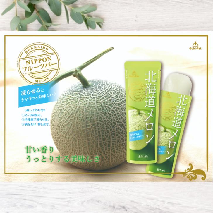 ゴールドパック 北海道メロン フルーツバー 9本セット シャーベット