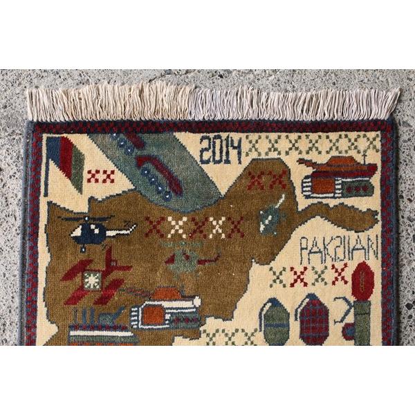 War Rug ウォーラグ 78×65cm アフガニスタン産 トルクメン族作 ラグ