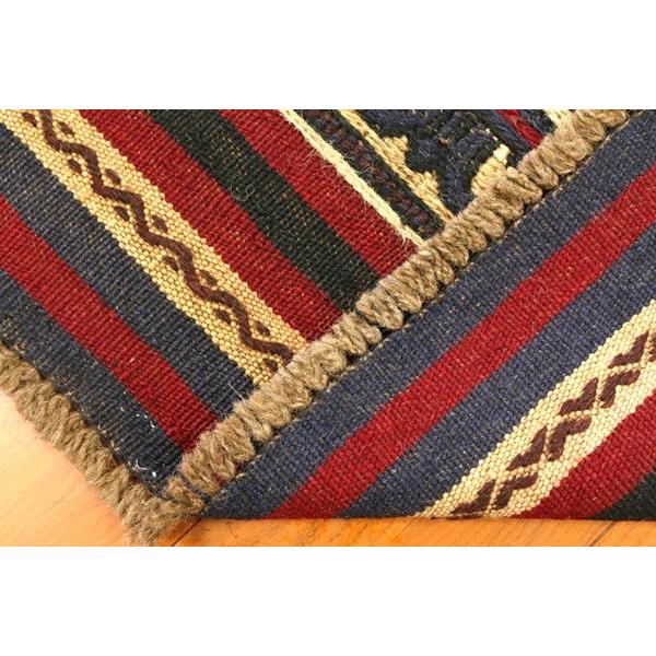 山羊柄 手織りキリム アフガニスタン産 タイマニ族作 140×80cm 手織り