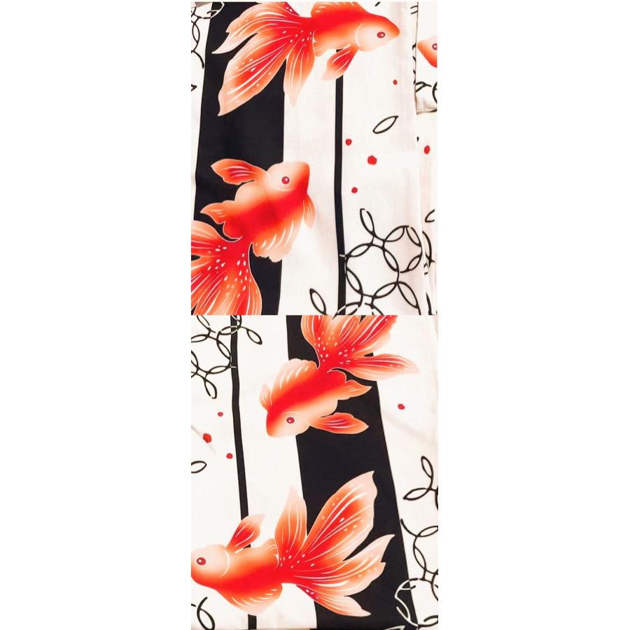 浴衣 金魚 セット レディース 大人 金魚柄 赤金魚 大きサイズ 七宝