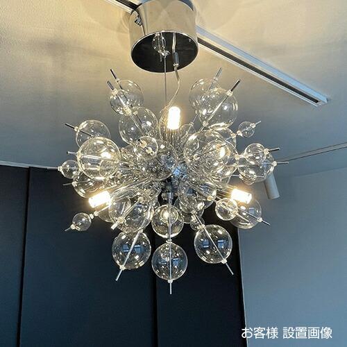 バブルシャンデリア ペンダントライト 6灯 ガラス バブルシャンデリア