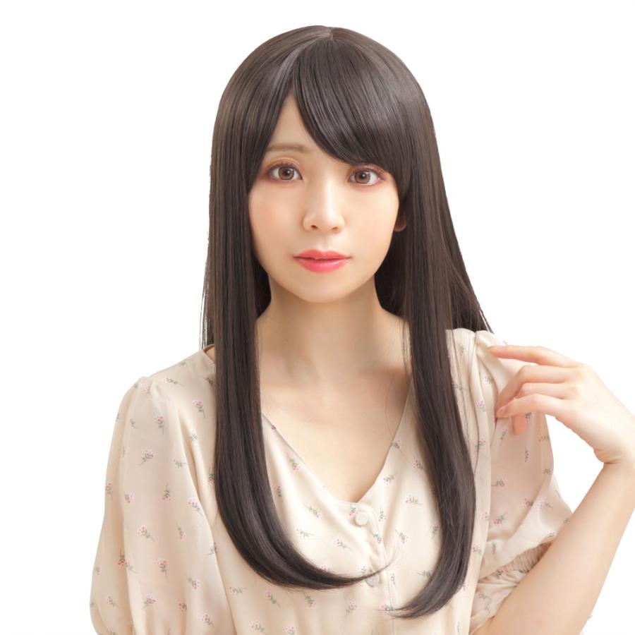WIGGY RICH ストレートロング(ブラウニーブラック) 黒 ウィッグ アニメ