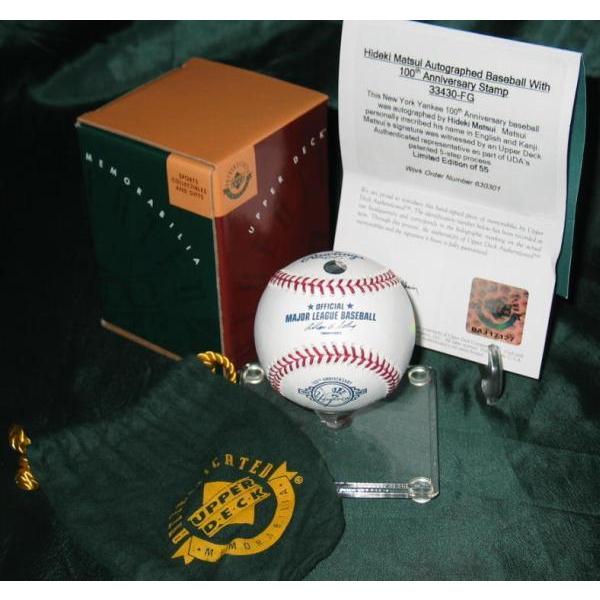 MS】UDA松井秀喜03年日本語・英語直筆サインボール 55個限定版！ 検