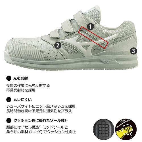 オールマイティ 安全靴 ミズノ 新作 MIZUNO ALMIGHTY LS2 22L マジック