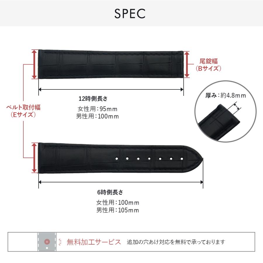 CASSIS（カシス） オメガ（OMEGA） 用 裏面防水 アリゲーター ワニ革