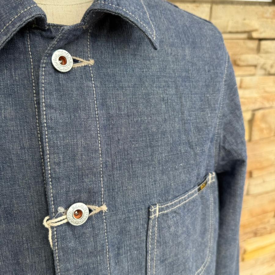 鬼デニム / 8ozセルビッジシャンブレー カバーオール 【ONI-03500-HCSV