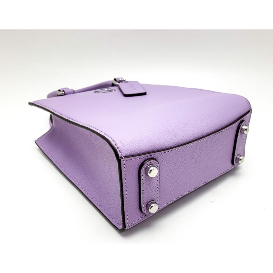 COACH コーチ トート16 シグネチャーキャンバス ディテール 紫