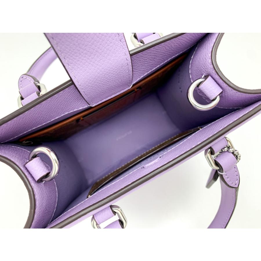 COACH コーチ トート16 シグネチャーキャンバス ディテール 紫