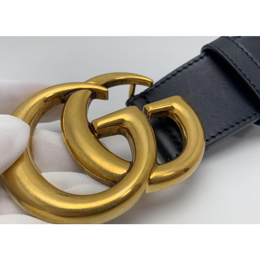 GUCCI グッチ GGマーモント ブラック 黒 ゴールド金具 レザー ダブルG