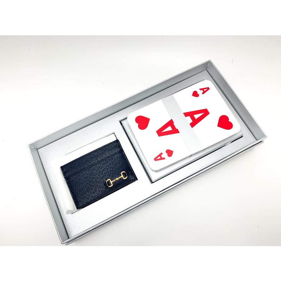 GUCCI グッチ 700469 ホースビット ブラック 黒 カードケース