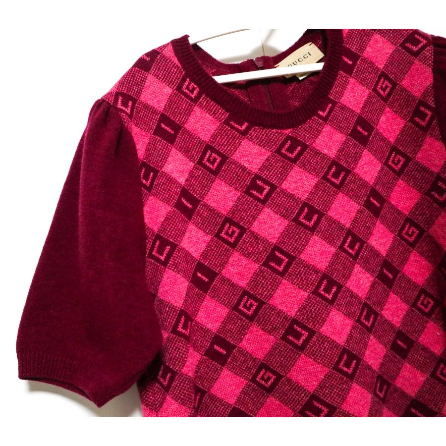 GUCCI（グッチ） ニット チルドレンズ チェック ワンピース キッズ