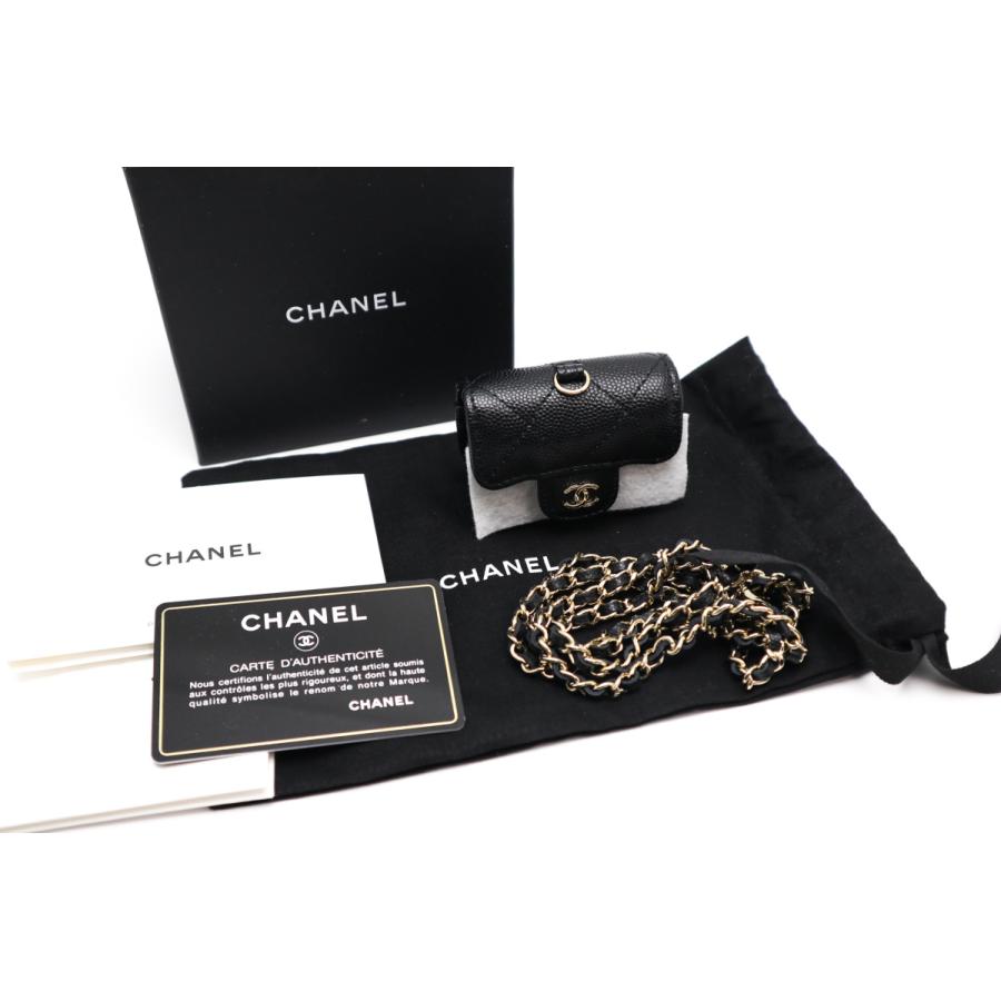 CHANEL（シャネル） マトラッセ ココマーク キャビア 黒 イヤホン