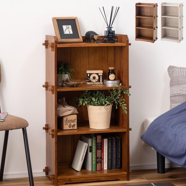 東谷 組み立て棚 木組み シェルフ アンティーク 本棚 ディスプレイ
