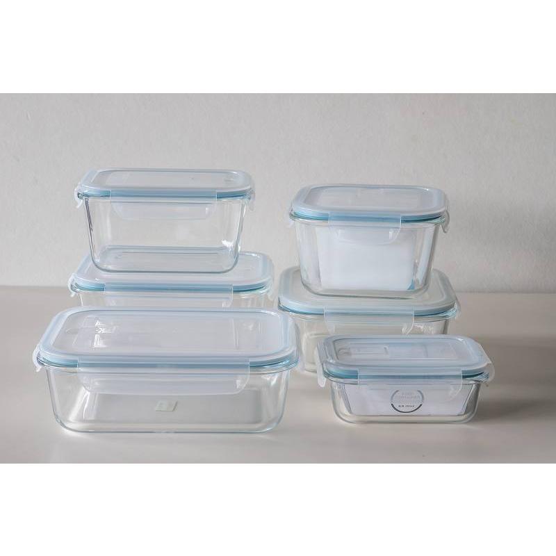 TAMAKI 蓋付きフードコンテナ スクエア 深型 耐熱ガラス 密閉 保存容器