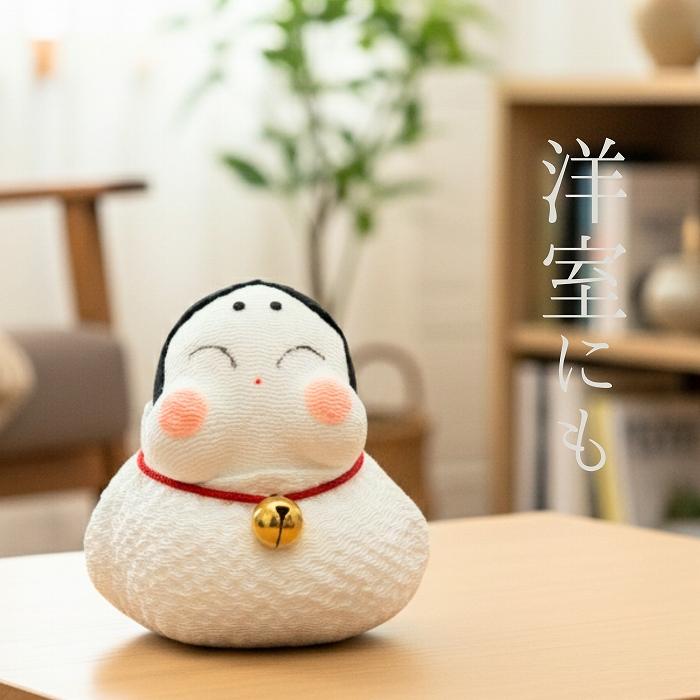 お手玉 お福さん / 置物 和雑貨 縁起物 ちりめん 細工 福招き お多福