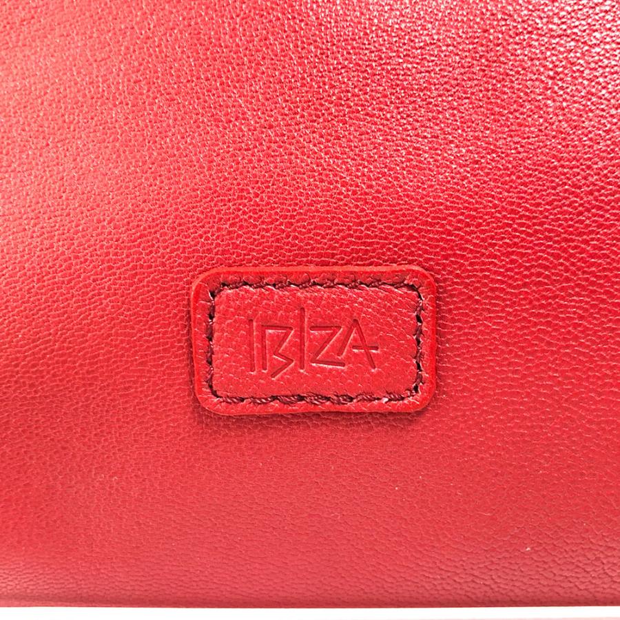 未使用 IBIZA イビサ レッドカラー 赤 レザー ミニショルダーバッグ