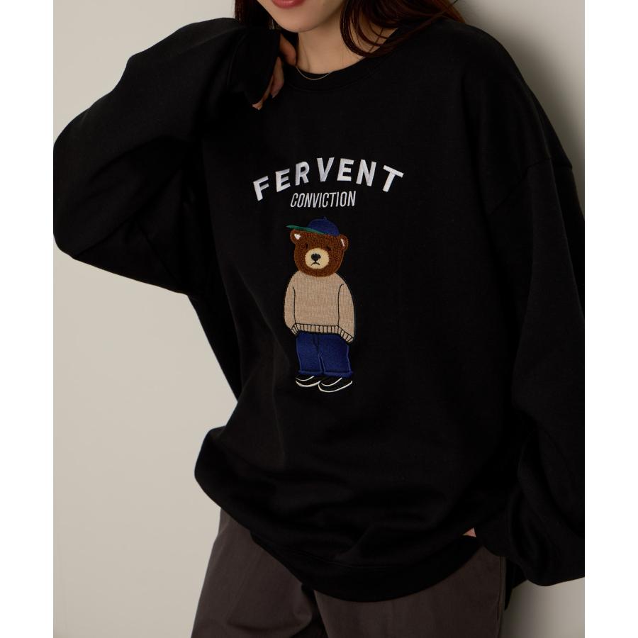 Quash（クアッシュ） 裏起毛 トレーナー メンズ 暖かい ベアー クマ