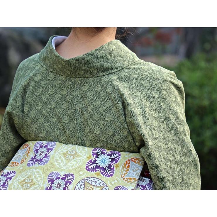 シルック 新入荷 数量限定 街着屋ノ 洗える 袷きもの 小紋・荒磯模様