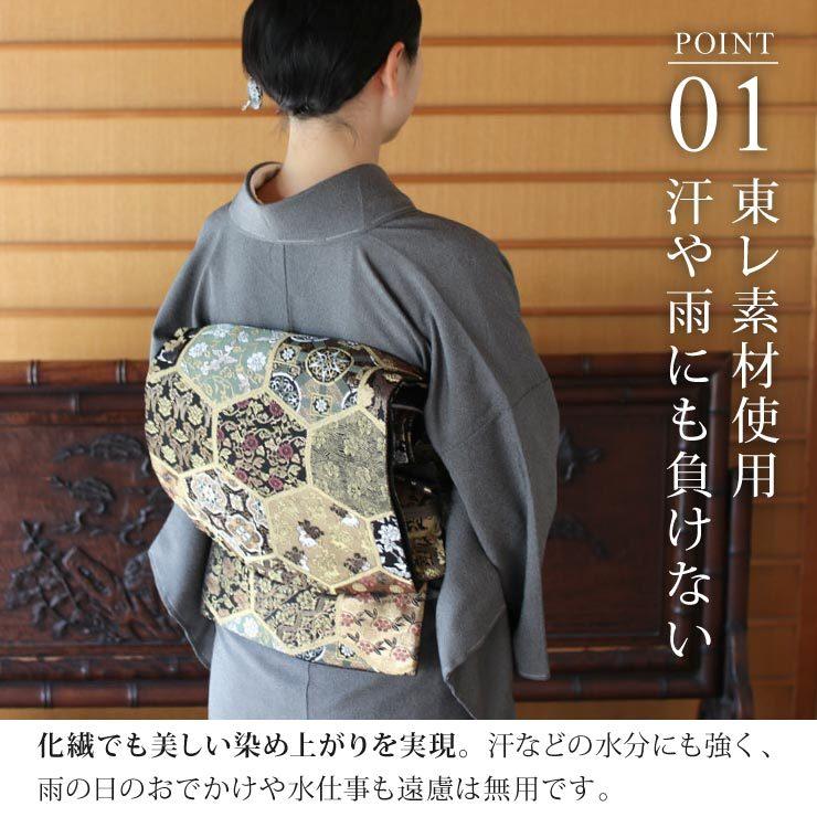 TORAY（東レ） 洗える着物 単衣 街着屋 江戸小紋 鮫小紋 黒色 M L