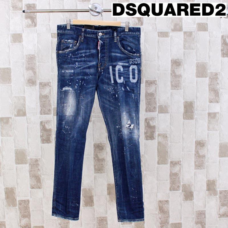 DSQUARED2（ディースクエアード） DSQ2 Iconペイントボタンフライ