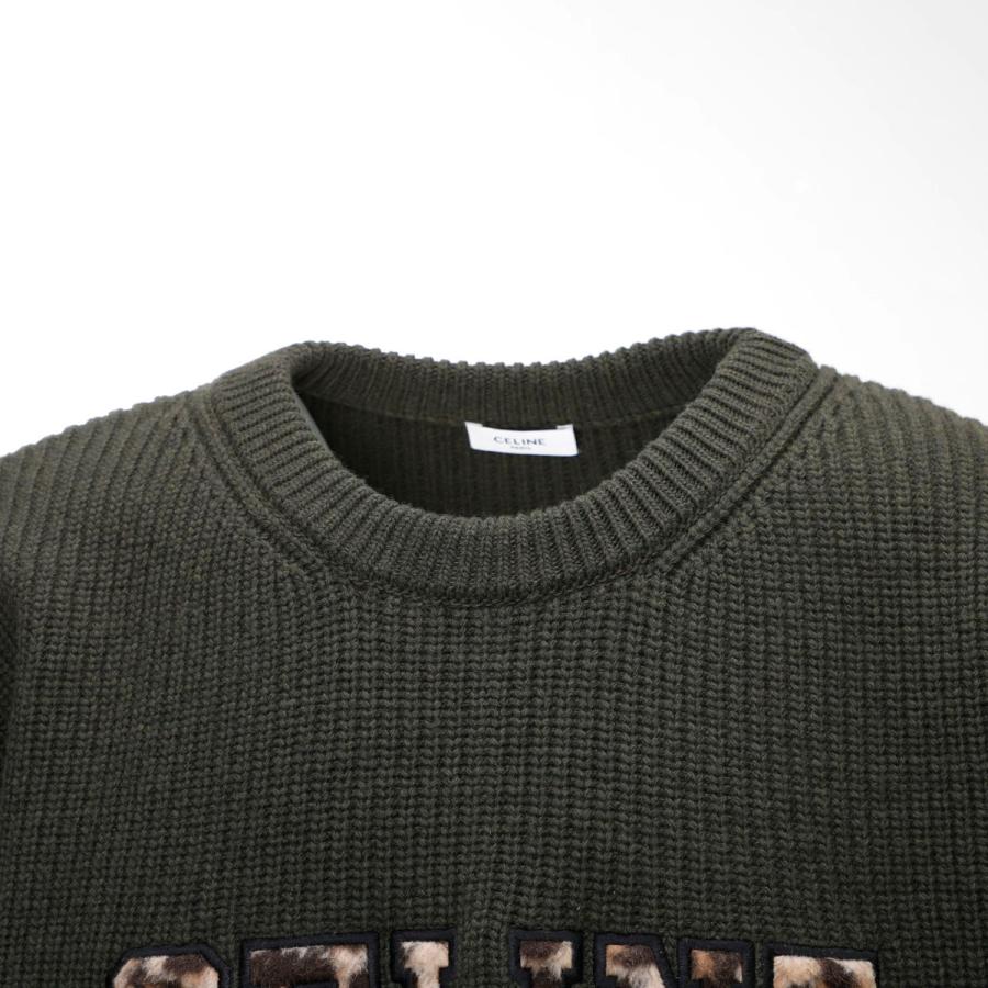 CELINE（セリーヌ） クルーネック ニット グリーン メンズ 2ab97-650s