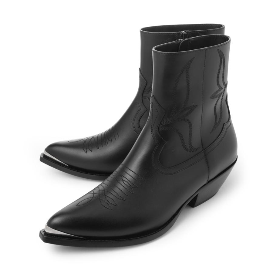 CELINE（セリーヌ） ジップドブーツ LEON ZIPPED BOOT ブラック メンズ