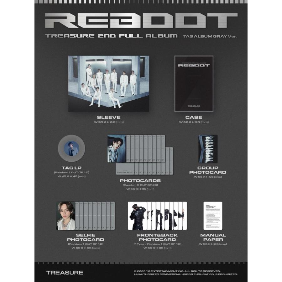 TREASURE 公式グッズ REBOOT 2ND FULL ALBUM YG TAG VER アルバム