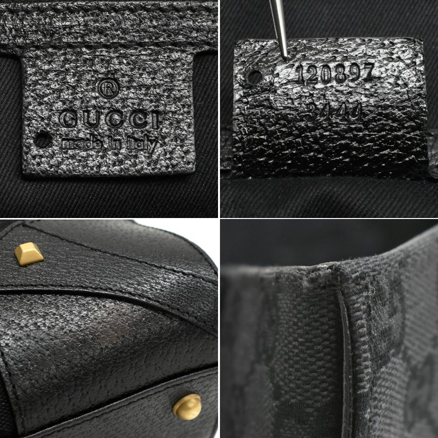 GGキャンバス グッチ トートバッグ ハンドバッグ 120897 レザー